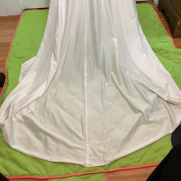 Vintage NWT Barbara Bridals White Floral Embroidered Sweep Wedding Dress Sz 8 - Picture 15 of 15